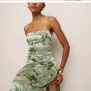 Reformation Frankie green dress